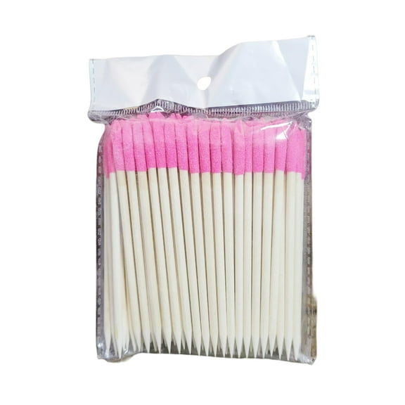 T-HOTLYST Wood Cuticle Pusher Remover Sanding Stick Double Head Nail Art Wood Stick Nail Art Manicure Pedicure Tool for Home Salon