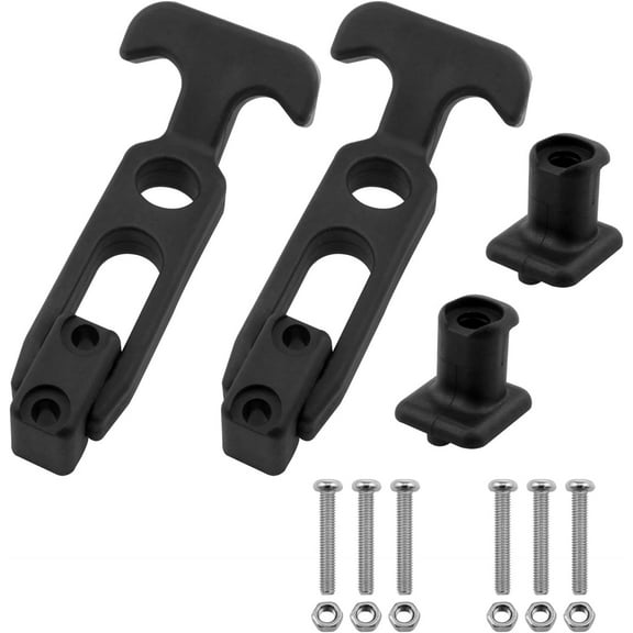 T-Handle Draw Latch Rubber Shock-Absorbing Buckle Lifetime Cooler Latch with Screw Nut for Tool Box and Cooler and Construction Machinery Cover 2PCS