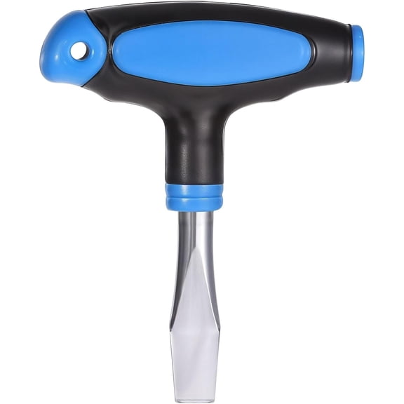 T Handle Flat Head Screwdriver, 10mm T Handle Slotted Screwdriver with Plastic Handle Screw Drivers Assembly Tool for Slotted Screw Used on Quick Release Plate or Camera Tripod Monopod