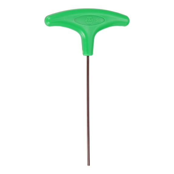 T-Handle Hex Key Wrench 2.5mm Metric S2 Steel T-Key Inner Hexagon Wrenches Spanner Repair Tool for Automotive Household Maintenance, Green