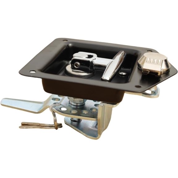 T Handle Latch Rv  Door Tool Box Lock Replacement with  Gasket Stainless Steel T-Handle Lock 2 count/1pc (Black-1pc)