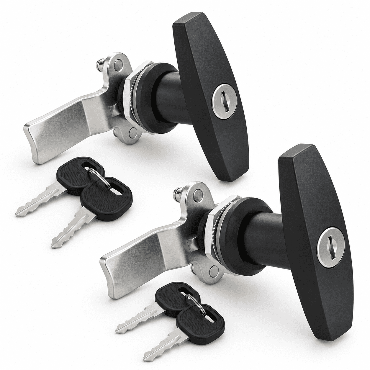 T Handle Lock Black 2pcs - Walmart.com