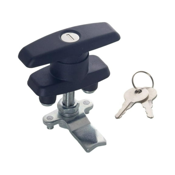 T Handle Lock Latch Keyed Shed Door Lock for Barn Gate Door Truck Letter Box Style A