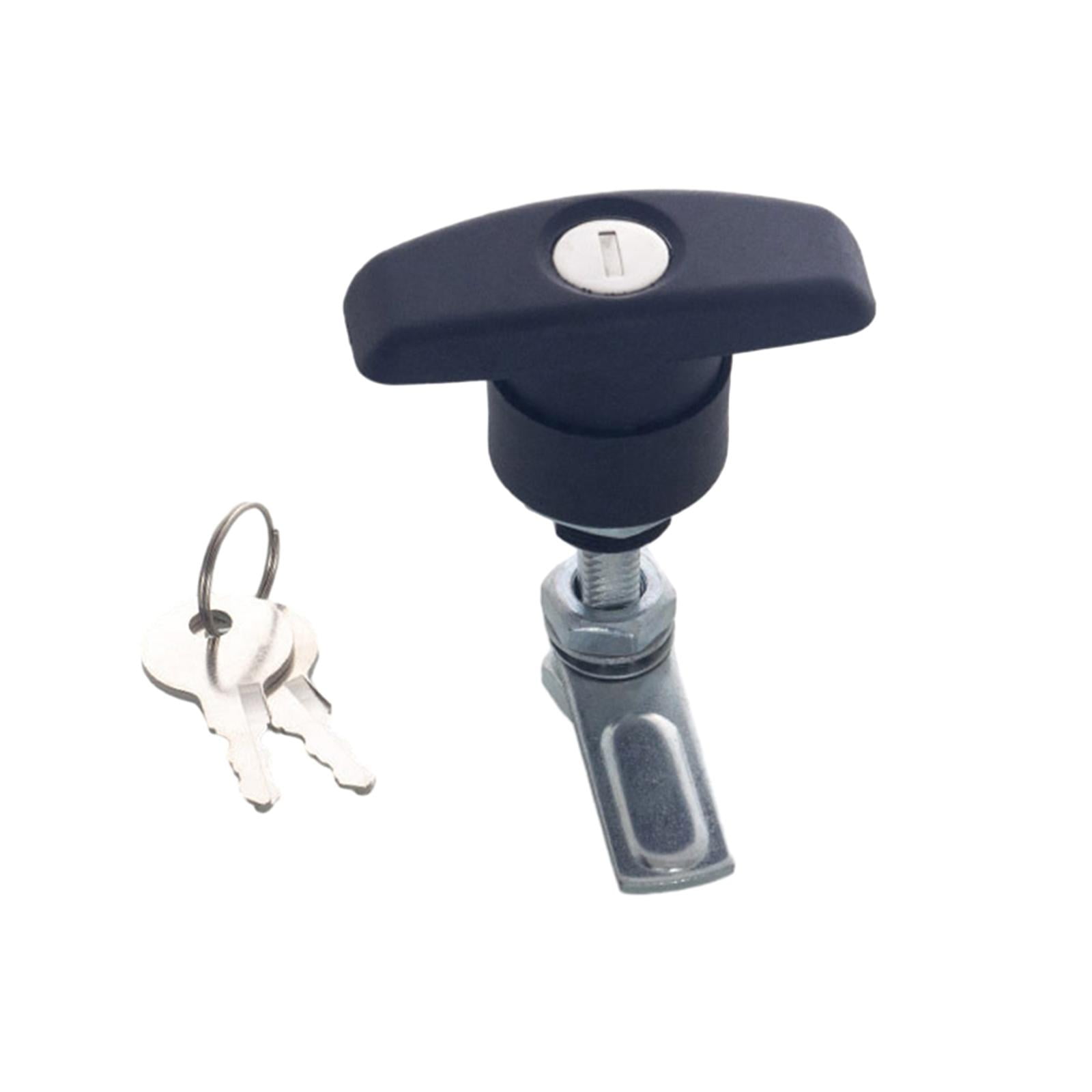 T Handle Lock Latch Keyed Shed Door Lock for Barn Gate Door Truck Letter Box Style B