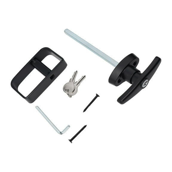 T-Handle Lock Set, Shed Door Lock With 2 Keys, 4-1/2" Stem For Shed, Barn