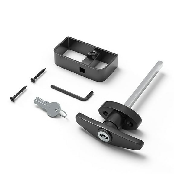 T-Handle Lock Set, Shed Door Lock With 2 Keys, 4-12" Stem For Shed, Barn