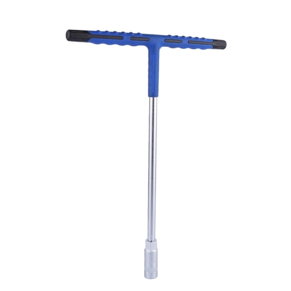 T-Handle Metric Socket Wrench,Rubber Coated T Handle Socket Wrench,6-19mm Hex Hexagon Socket Wrench,Spanner Tool, Black Blue