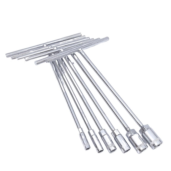 T-Handle Metric Socket Wrench Set, Socket Wrench Set with Long Reach,Chromium Vanadium Steel, 6-19mm (14PCS)