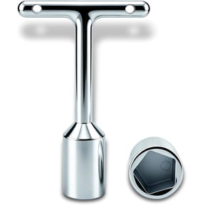 T-Handle Penta Socket Wrench - Heavy Duty Deep Socket Lineman Wrench, 1 PCS | for Penta Head Bolts, Pad-Mounted Transformers, Secondary Pedestals, Water Meter Pit Covers & Utility Curb Box Keys