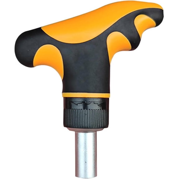T Handle Ratcheting Screwdriver 1/4inch Bit Driver with Magnetic Extension Socket Drill Holder for Repair Work