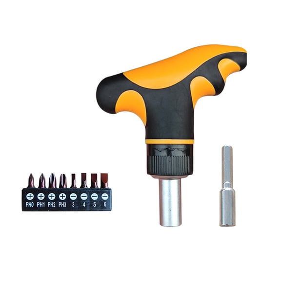 T Handle Ratchets Driver Set 1/4 Inch Bit Driver Extension Socket Drill Bit Holders for Home and Professional Use
