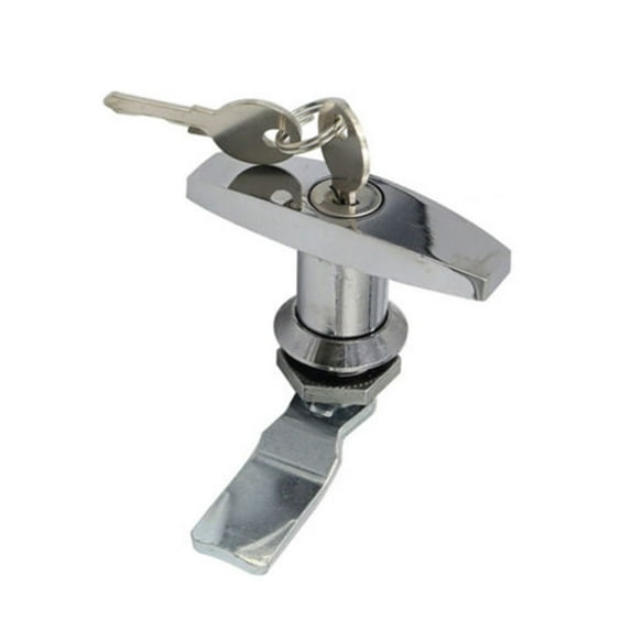 T-Handle Shell Door w/ Keys Truck Van Trailer Camper Cover Latch Cap Lock Lid RV