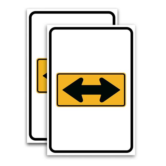 T Intersection (24" X 36") Vinyl Decal Only (Pack of 2) |Sign|Sticker|Poster