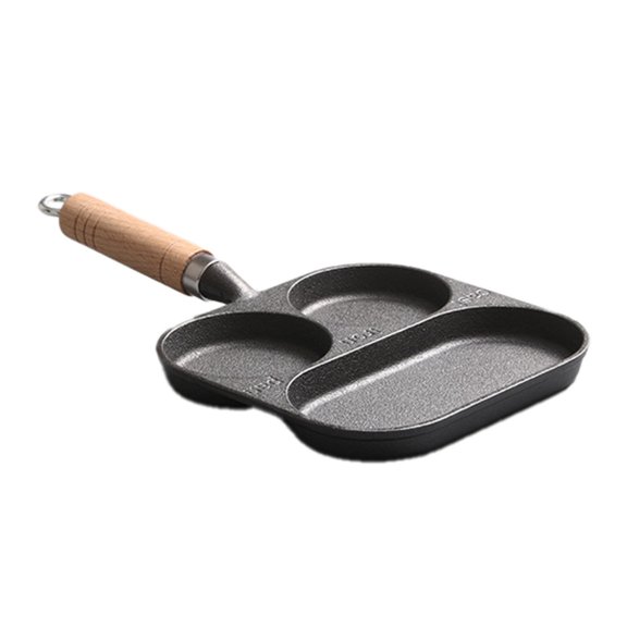 T Ir On Egg Frying Pan Breakfast Pancake Pan Set Multifunction An Ti Scalding Handle Omelette Pan for Ga S Stove & Induction Cookware Egg Cooker Pan Wooden Cooking Utensils Set