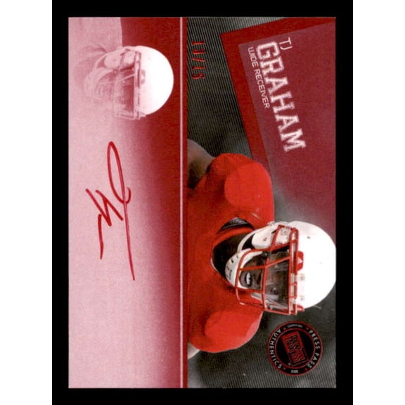 T.J. Graham Rookie Card 2012 Press Pass Autographs Target Red Red Ink #PPSTG