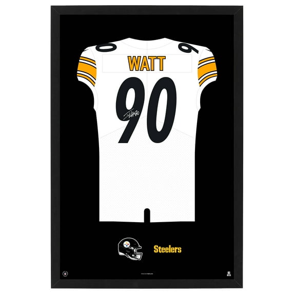 T.J. Watt Pittsburgh Steelers Away Jersey Framed Art Print