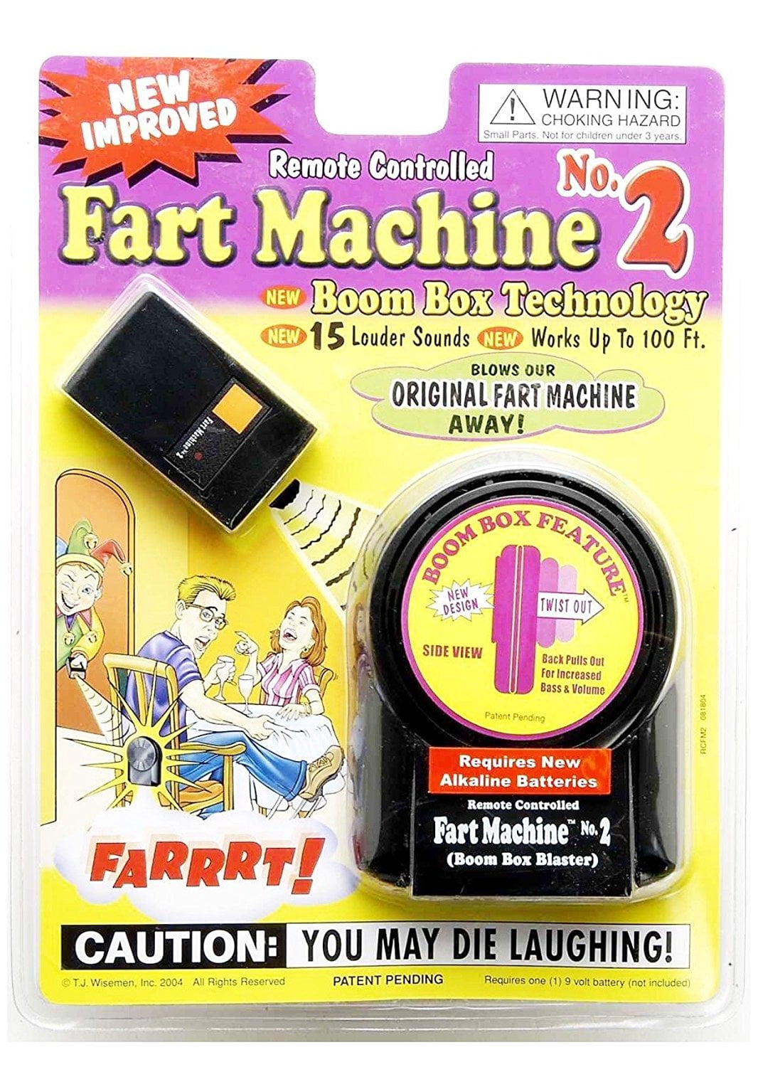 T.J. Wiseman Remote Controlled Fart Machine Novelty and Gag Toys