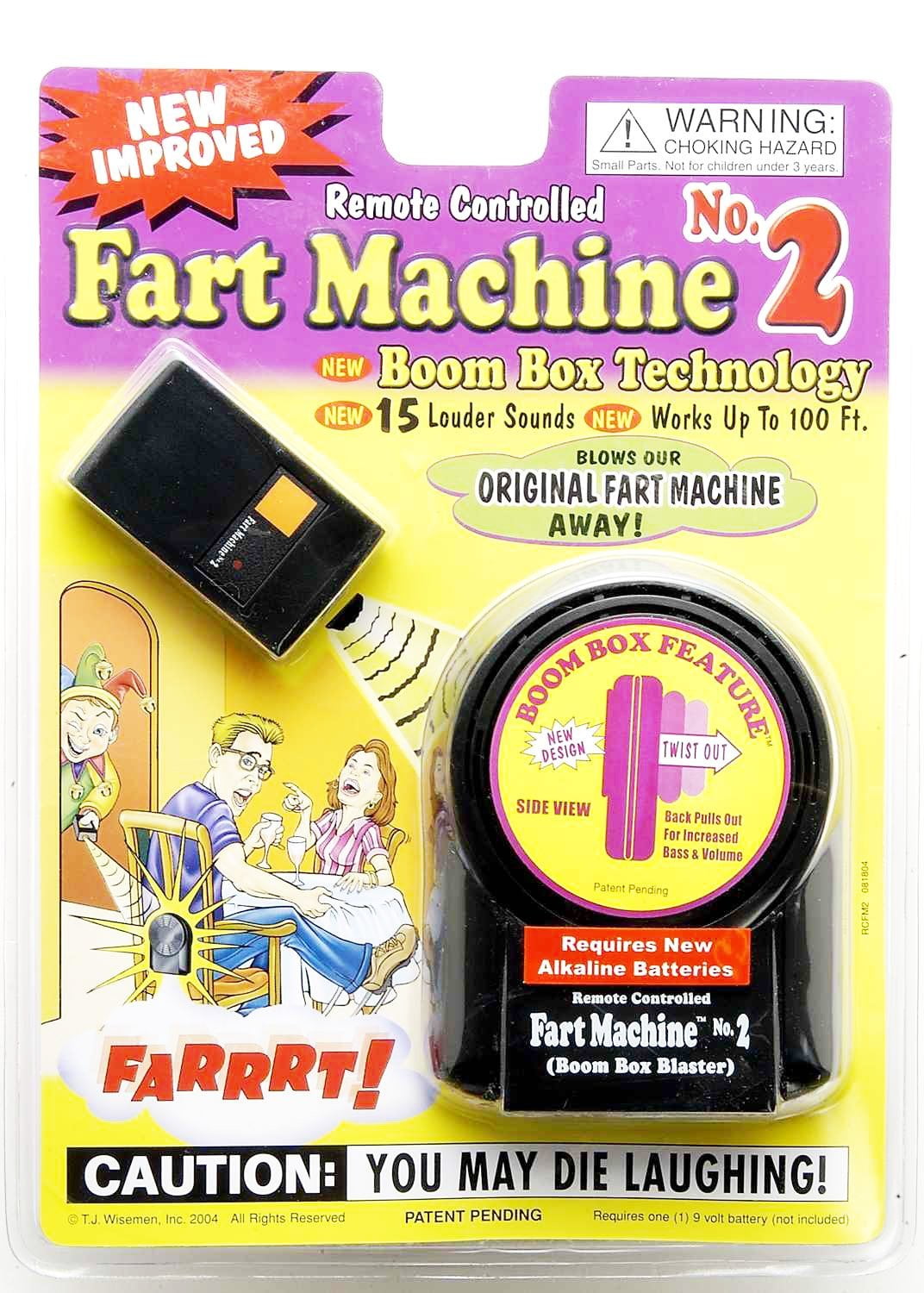 T.J. Wisemen Remote Control Fart Machine No. 2 Funny Gag Gift Joke Prank, Plastic by T.J. Wisemen, Inc.