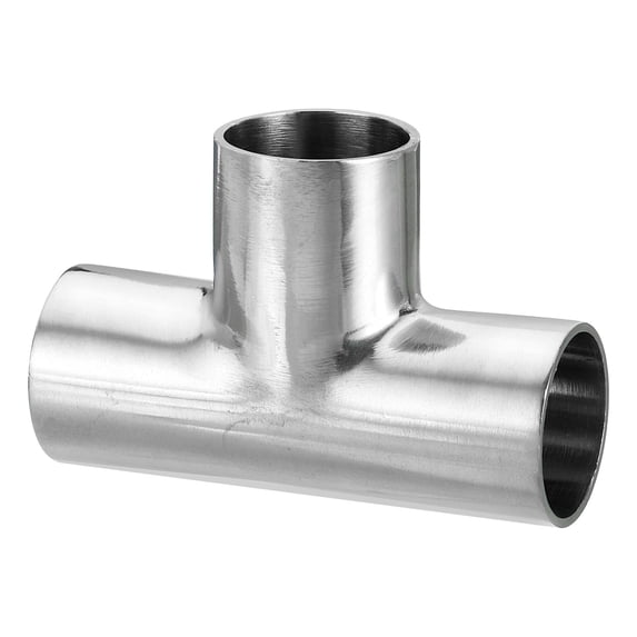 T Joint Duct Splitter, 1 Inch 3 Way Duct Welding Connector T Shape Metal Exhaust Pipe Splitter Fitting Round