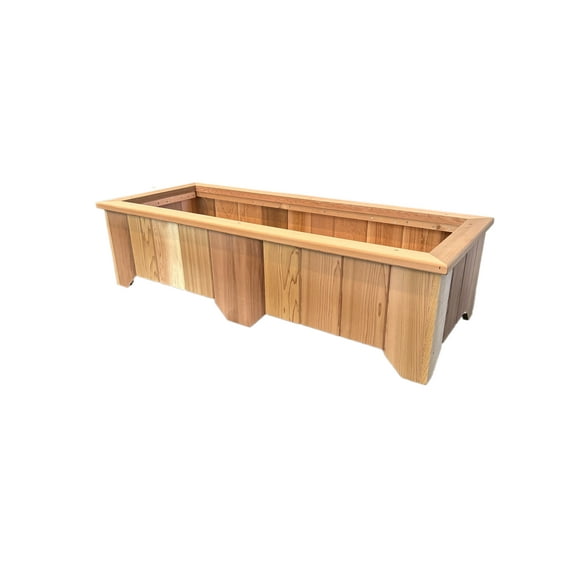T&L Large Rectangular Planter Box - unstained