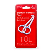 T L for Dentures | Denture Removal Tool | Made in the USA | Blue 2 Pack | Top Denture Accessories