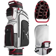 T-Lock Golf Cart Bag with Quiet 14-Way Full-Length Divider Top | Golf Bag for Men with Magnetic Pocket, Cooler Pocket, Handle and Rain Cover