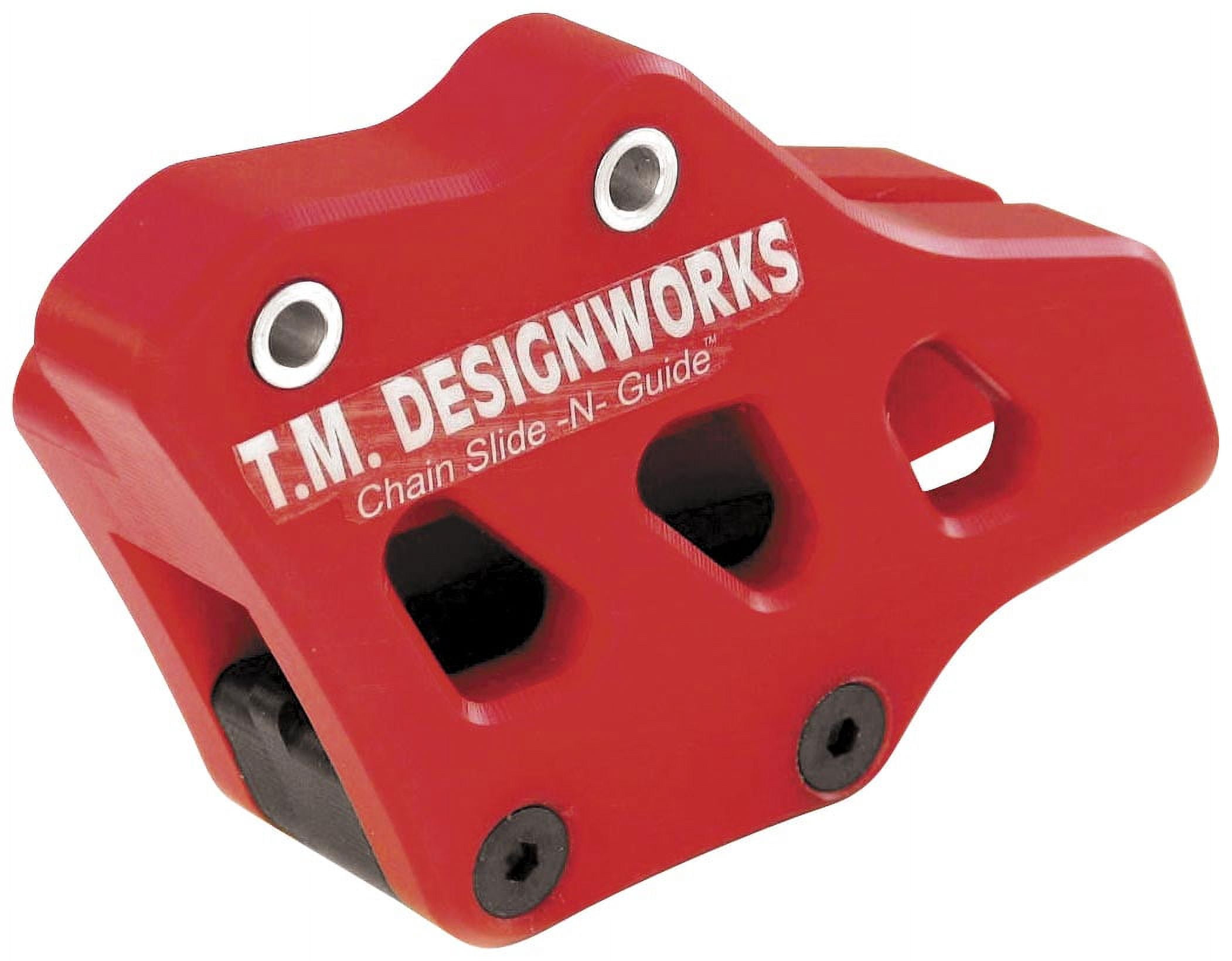 T.M Design Works Bolt-On Chain Slide-N-Guide Kit For Honda CRF450R/CRF450X | Red Driveline Protection