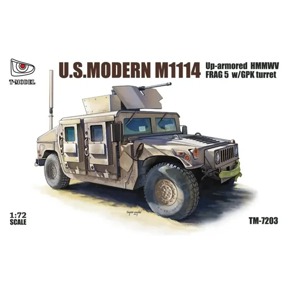 T-MODEL TM7203 1/72 U S HMMWV M1114 FRAG5 Model Kit Assemble