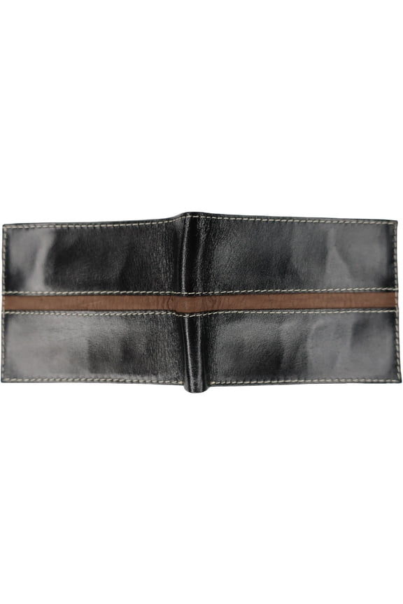T. Marcus Suri Alpaca Leather Wallet - RFID Blocking Black With Peccary Detail
