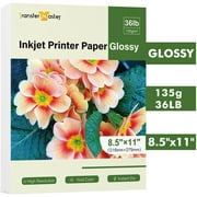 T-Master Glossy Printer Paper 8.5x11 36lb 150 Sheets High Glossy Photo Paper for Inkjet Printes Epson, Canon, HP, DIY Projects, Party Favor Bags, Brochure Paper, Flyer Paper, Light Weight Paper