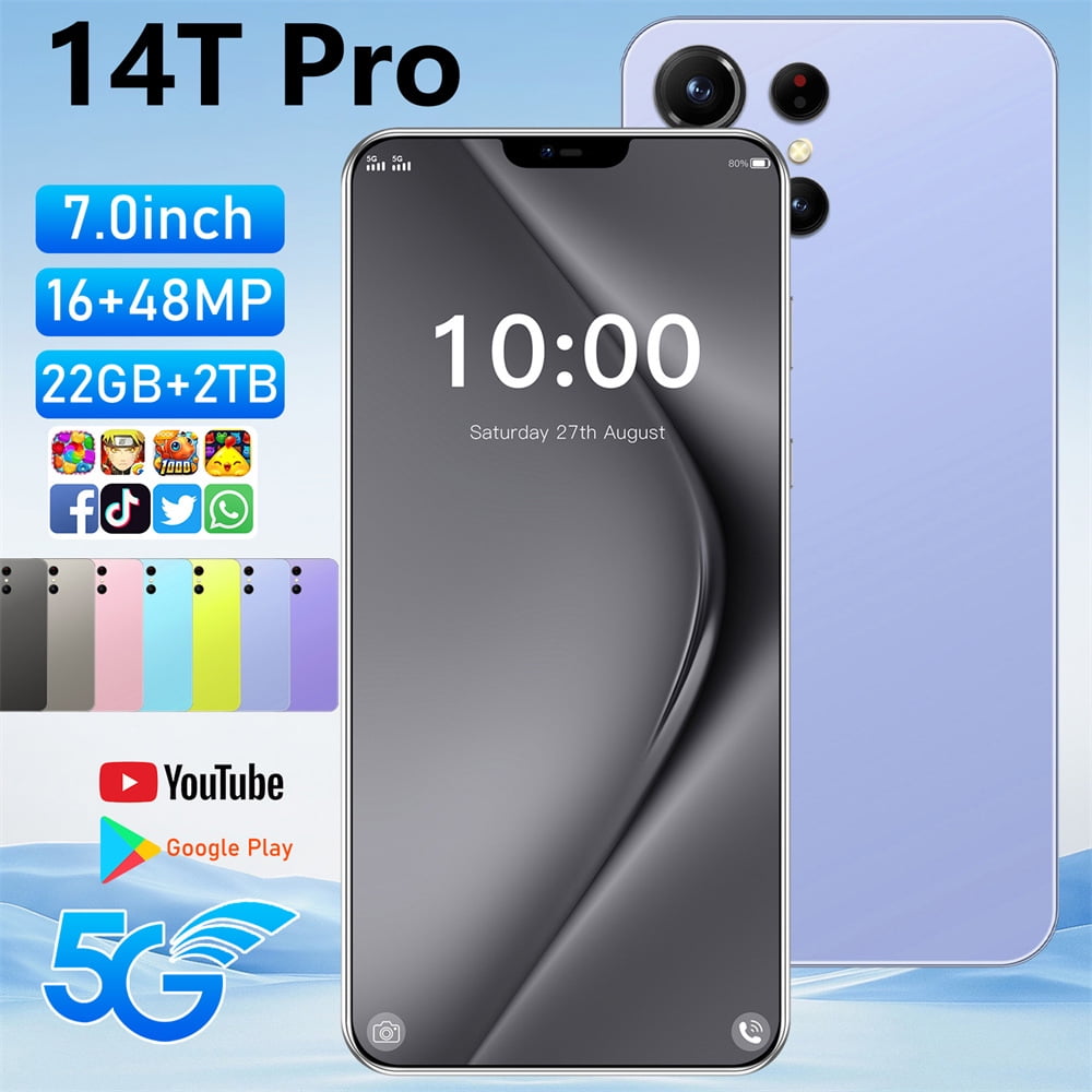 T-Mobile Facing Unlocking Mobile Phones, Unlocked Android Phones, CHYCET 6.52"HD, 12GB + 512GB , 4G Dual Sim Smart Phone,16MP Camera, Cell Phone, 14T Pro