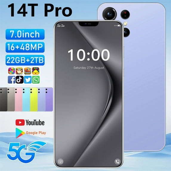 T-Mobile Facing Unlocking Mobile Phones, Unlocked Android Phones, CHYCET 6.52"HD, 12GB + 512GB , 4G Dual Sim Smart Phone,16MP Camera, Cell Phone, 14T Pro