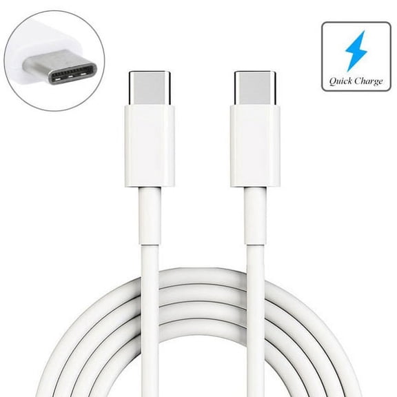 6ft Long Type-C to Type-C Cable Rapid Charge USB Wire Sync USB-C Cord Compatible With Motorola Moto Z2 Force Z Droid Force Droid