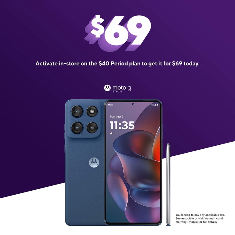 Metro By T-Mobile Motorola g Stylus 5G - Walmart.com