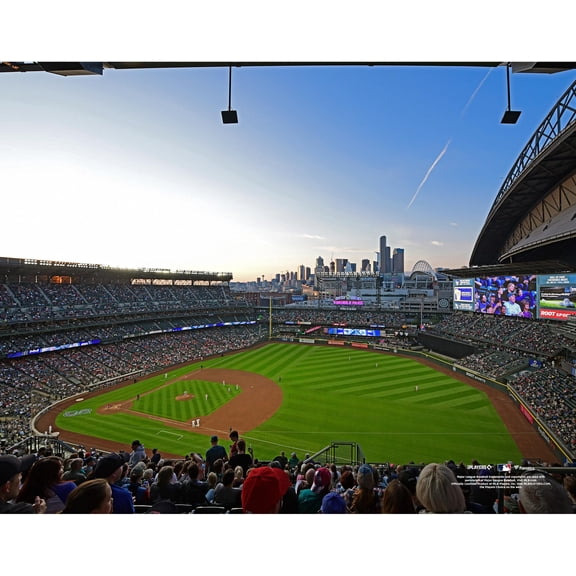 T-Mobile Park Seattle Mariners Unsigned Daytime Outfield Baseline View Photograph