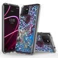 thumbnail image 1 of T-Mobile REVVL 4 Case, Rosebono Hybrid Bling Glitter Sparkle Epoxy Graphic Marble Colorful Silicone Skin Cover Armor Case for T-Mobile REVVL 4 (Blue), 1 of 5