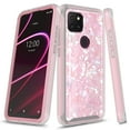 thumbnail image 1 of T-Mobile REVVL 4 Plus Case, Rosebono Graphic Design Shockproof Impact Resistant Protective Full-Body Rugged Clear Hybrid Bumper Case for T-Mobile REVVL 4 Plus (Pink Shell), 1 of 5