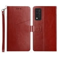 thumbnail image 1 of for T-Mobile REVVL V Plus 5G Wallet Case, Premium PU Leather with Wrist Strap Card Slots Shockproof Protective Magnetic Closure Flip Folio Cover Phone Case for T-Mobile REVVL V+ 5G - Brown, 1 of 11