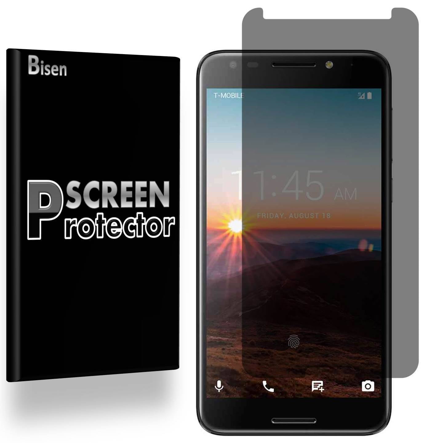 T-Mobile Revvl [2-Pack BISEN] Privacy Tempered Glass Screen Protector ...
