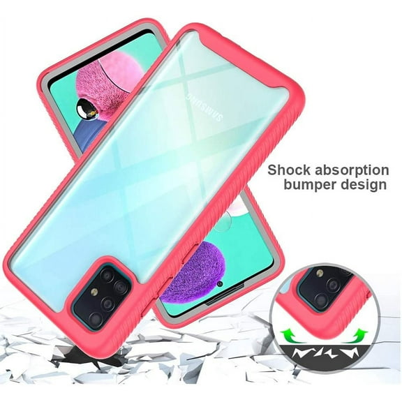 T-Mobile Revvl 5G Case, Transparent Drop Proof Phone Cover (Pink)