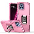 thumbnail image 1 of T-Mobile Revvl 6 5G Case, Rosebono Hybrid Magnetic Support Metal Kickstand Protective Defender Armor Cover Case For T-Mobile Revvl 6 5G (Pink), 1 of 5