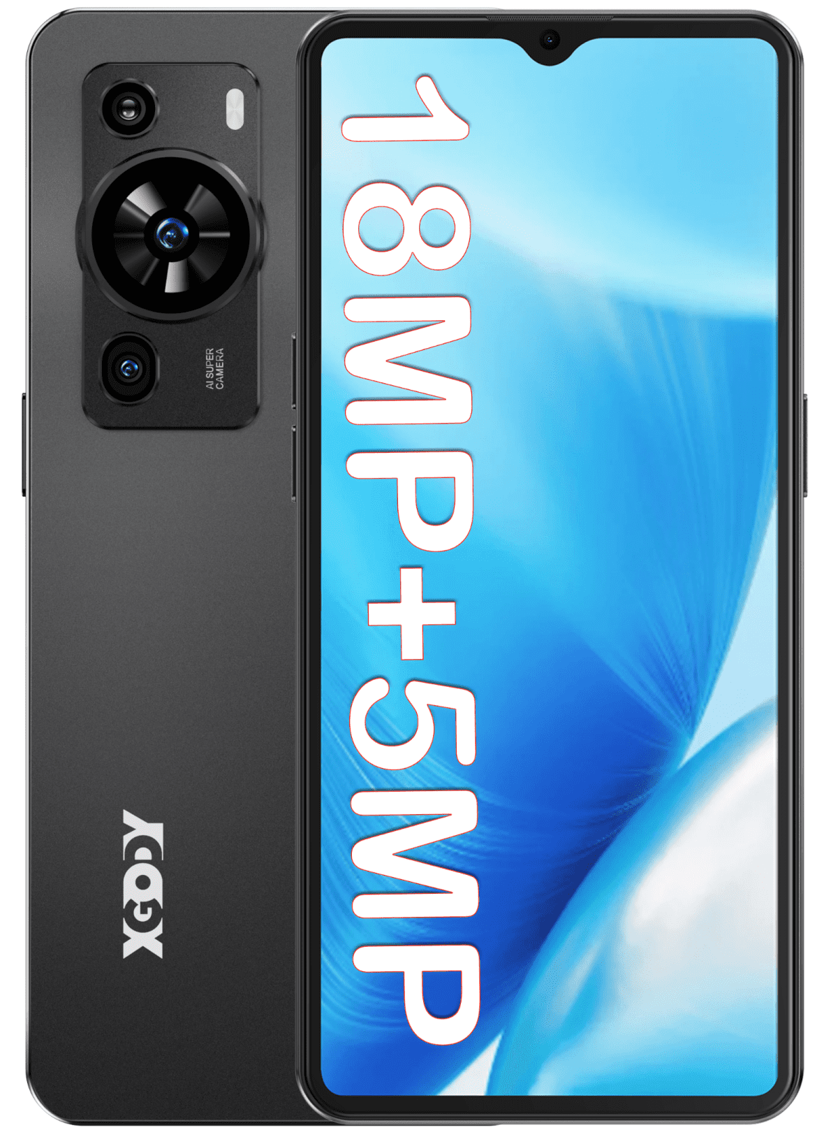 XGODY 4G 32GB T-Mobile Unlocked Smartphones, 6.56" Android Phone, 4500mAh, 18MP&5MP Camera, Black