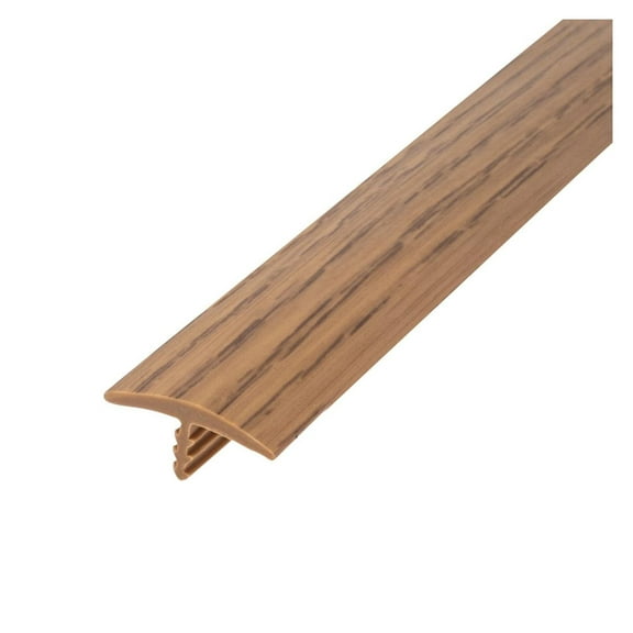 T-Molding 7/8 Inch Natural Oak - Flexible Polyethylene Edge Banding for Table Tops, Countertops, Shelves & DIY Projects - 25ft Coil Oak Woodgrain