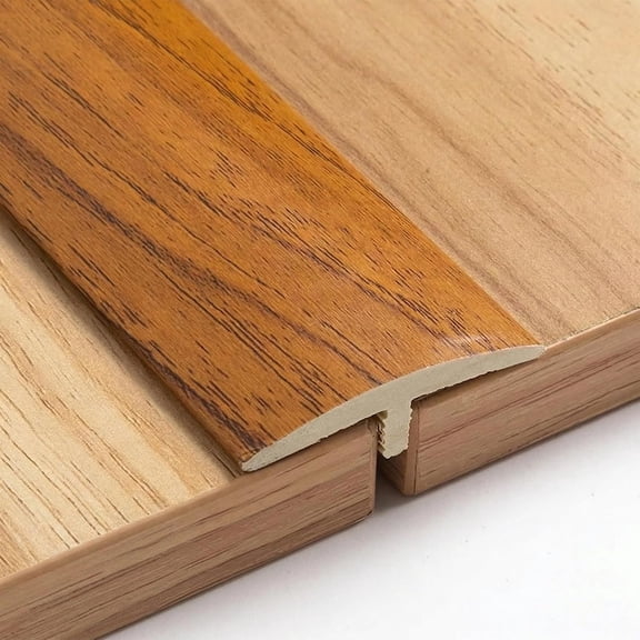 T Molding Floor Transition Strip: PVC Floor Flat Divider Strip for Tile to Laminate/Vinyl and Carpet, Self Adhesive Vinyl Floor Edge Strip Cuttable for Joining Floor Gaps Doorways (PK06)