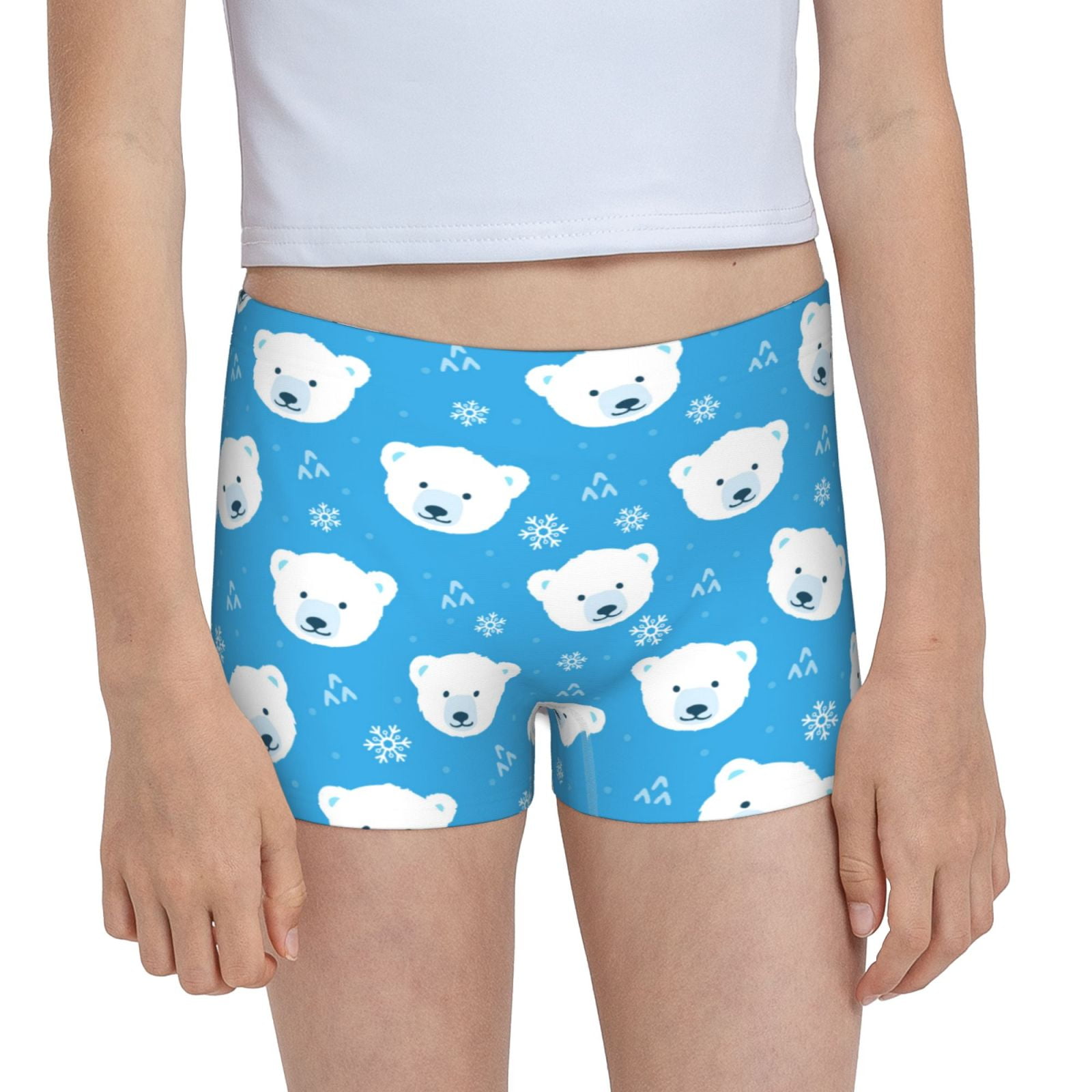 Easygdp Cute Polar Bear Girls Hipster Cotton Underwear Little Girls