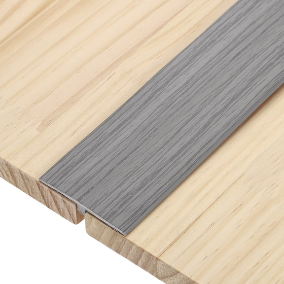 Uxcell T-Molding Transition Strips 3Ft x 1.97" Flooring Edging Trim Gray Wood Grain