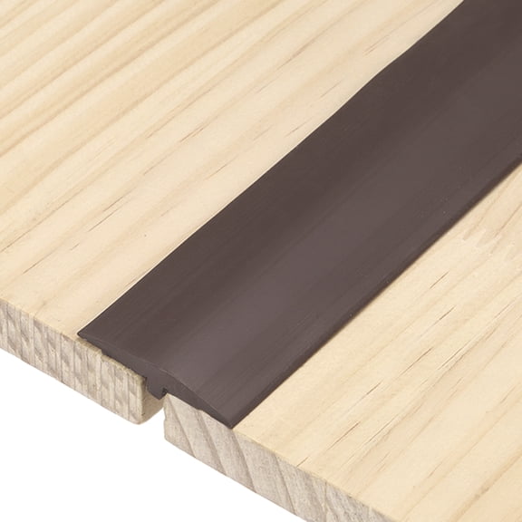 T-Molding Transition Strips, 9.84 ft x 1.57" (L x W) Plastic Floor Flat Divider Strip Self Adhesive Vinyl Flooring Edging Trim for Joining Floor Gaps Doorways, Brown