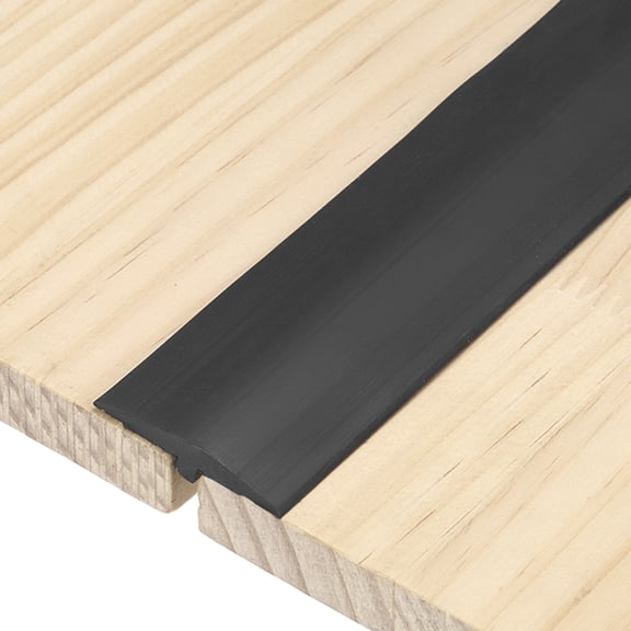T-Molding Transition Strips, 9.84 ft x 1.57" (L x W) Plastic Floor Flat Divider Strip Self Adhesive Vinyl Flooring Edging Trim for Joining Floor Gaps Doorways, Black