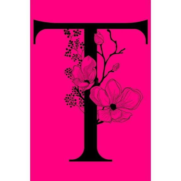 T: Monogram Initial Notebook: Customized Monogrammed Lined Gift Journal, (Paperback)