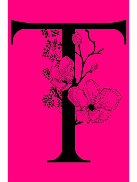 T: Monogram Initial Notebook: Customized Monogrammed Lined Gift Journal, (Paperback)